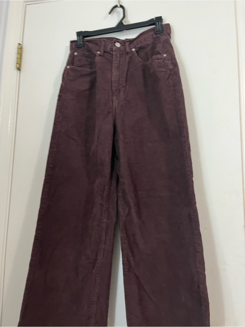 BDG Wide-Leg High-Rise Jeans in Plum